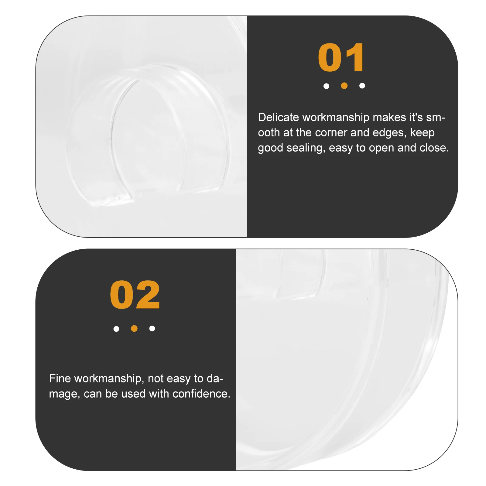 

4Pcs Transparent Acrylic Bracelet Storage Boxes Durable Display Containers for Buddha Beads Bangles Displaying Box