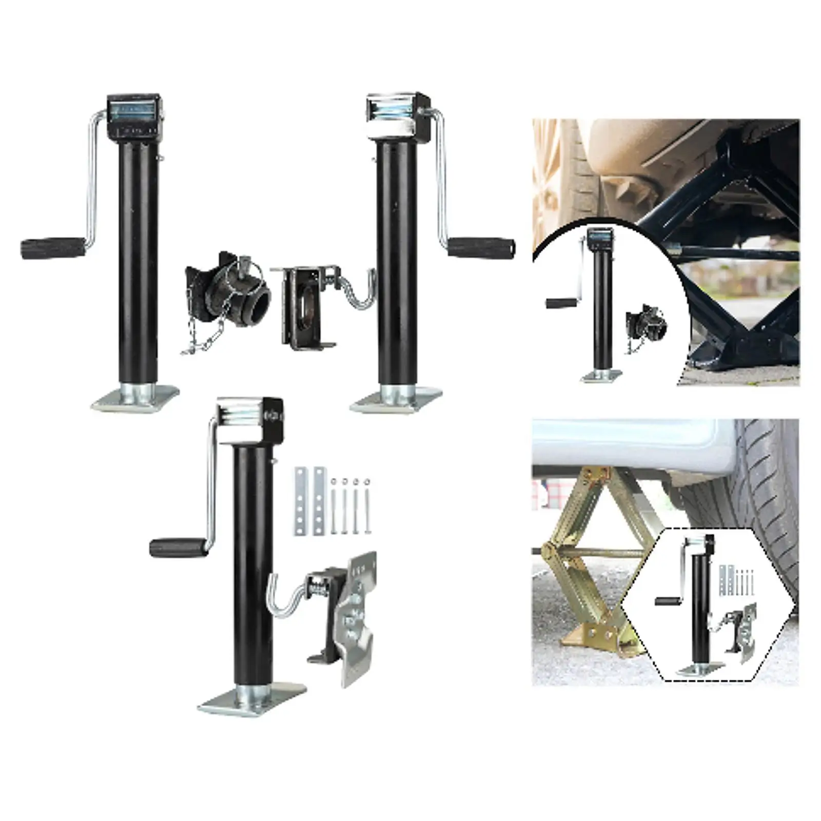 

Trailer Jack Adjustable Height Heavy Duty Easy Installation Sturdy Portable