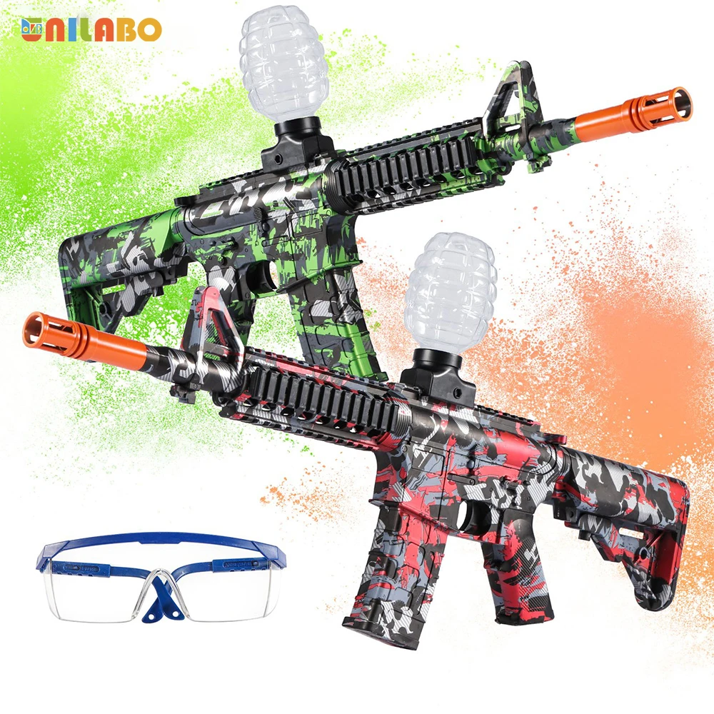 M4A1 電動ゲルボールブラスターおもちゃの銃、高速充電式、夏の屋外楽しい、家族のプール/バーベキューゲーム、ギフト (弾丸なし)