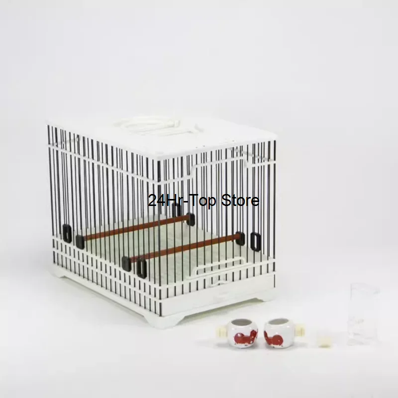 

Outdoors Portable Bird Cages House Parrot Drawer Plastic Carrier Bird Cages Canary Budgie Jaula Pajaro Pet Products WZ50BC