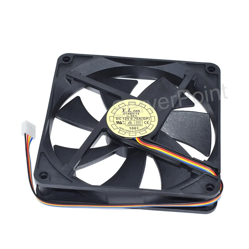 

New D14BH-12 140*140*25mm DC12V 0.70A (GP) 4 Pins/2 Pins Server Square Cooling Fan