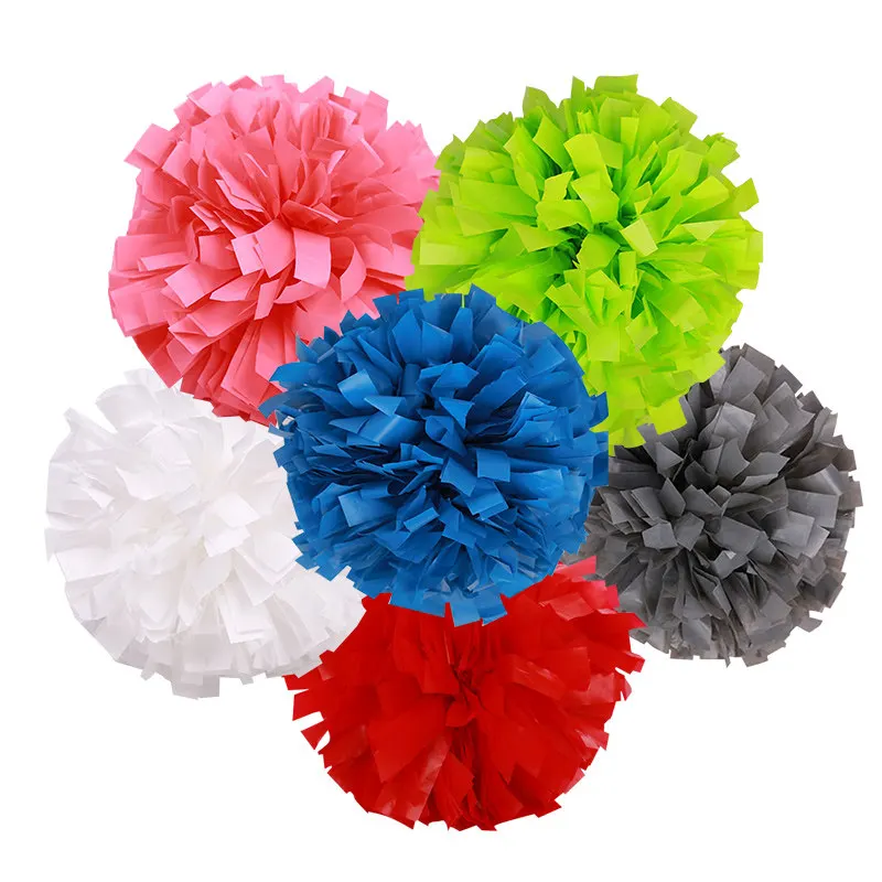 Plastic Matte Cheerleading Flower Ball Show Competition Double Head Color Cheering Power Props