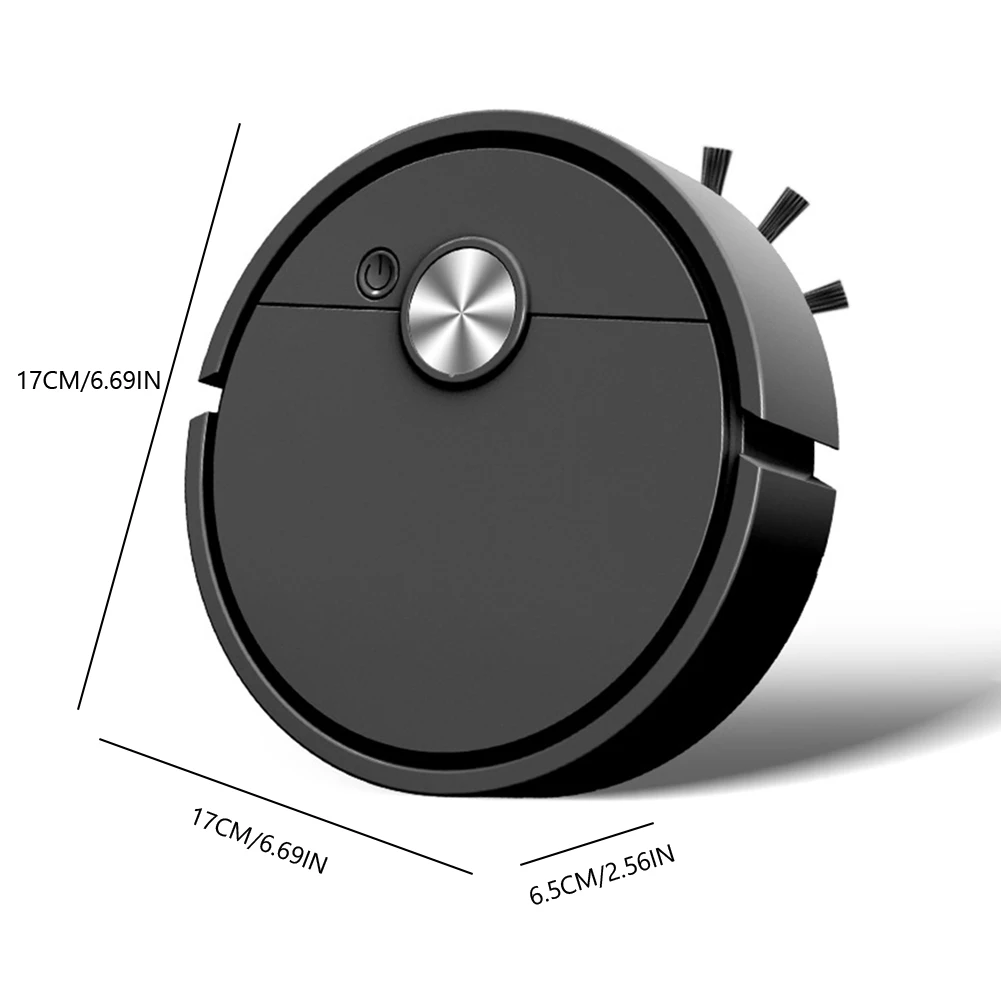 3 In 1 Smart Sweeping Robot Wireless Assistant Mopping Cleaner Easy To Use Mini Cleaning Machine For Carpet Hard Floors Pet Hair