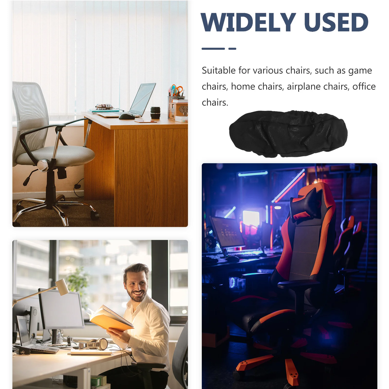 

1 Pair Chair Armrest Covers Comfortable Removable Office Computer Gaming Chair Protector Sleeve Soft Armrest Cover for Home