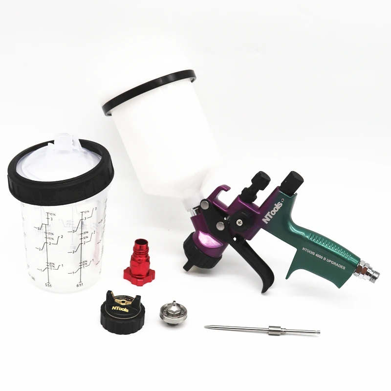 

1.4MM Air Spray Gun With 1.8mm Nozzle Kit HVLP Spray Gun Varnishes And Primer Paint Spray Gun 400cc Paint Mixing Cup 600CC Tank