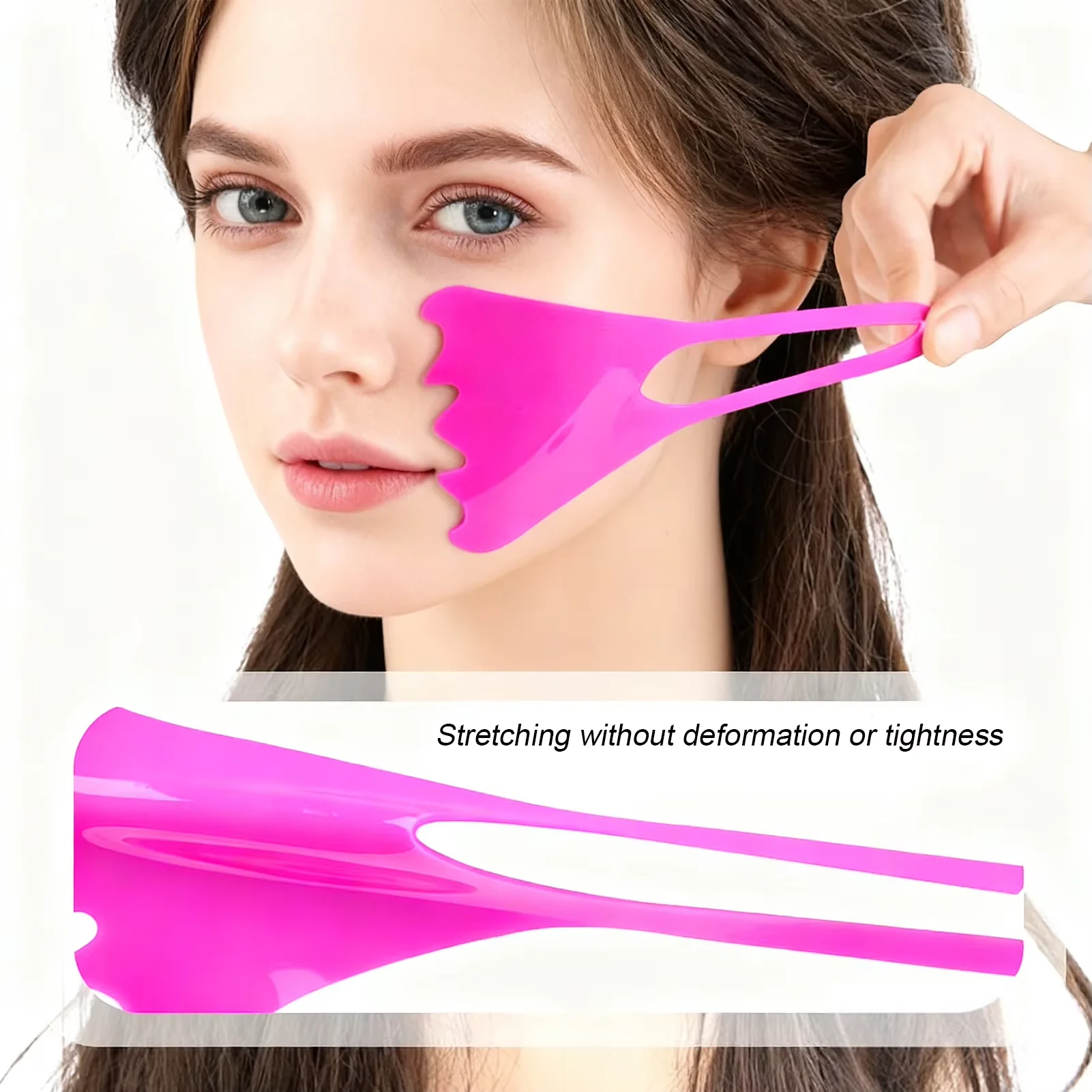 2 Stück Anti-Falten-Patches Wiederverwendbare Silikon-Gesichtslifting-Pads Verbessern Nasolabialfalten Verhindern Gesichtshaut-Erschlaffung Hautpflege-Tools – Detail 3
