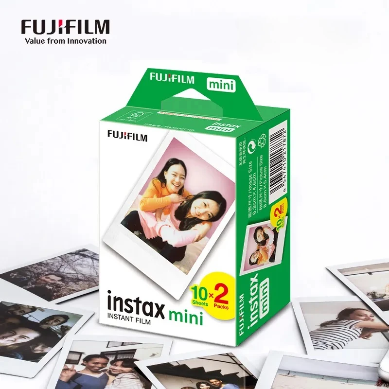 10/20 sheets Fujifilm Instax Mini White Edge Films Photo Paper Films For Fujifilm Instant Mini 11 9 8 25 50s  Fuji camera Paper