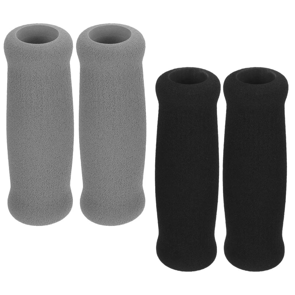 4 Pcs Crutches Walking Aid Handle Cover Elderly Stick Walker Cushion Grips Handles 1150X350X350CM Sponge Scooter Thicken