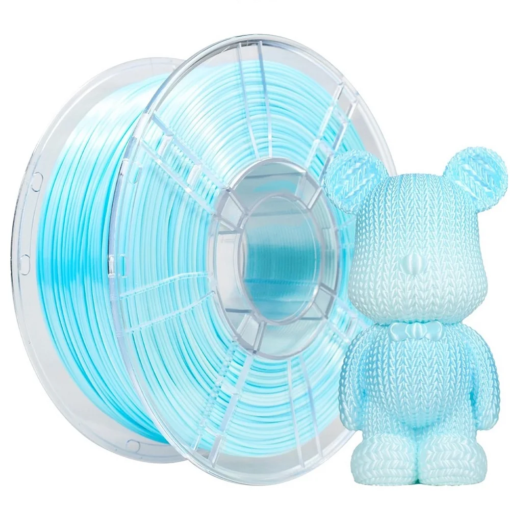 Silk Filament Color Change PLA 1.75mm 1kg/500g/250g 3D Printer Material PLA Multicolor Filament Gradient Blue White High Speed