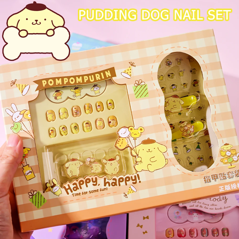 1 مجموعة كورومي آند ماي ميلودي مسمار التصحيح ملصقات لطيف الكرتون سانريو اضغط على الأظافر/مقاطع الشعر/الزلاقات ملصقات أطقم للفتيات هدية #6