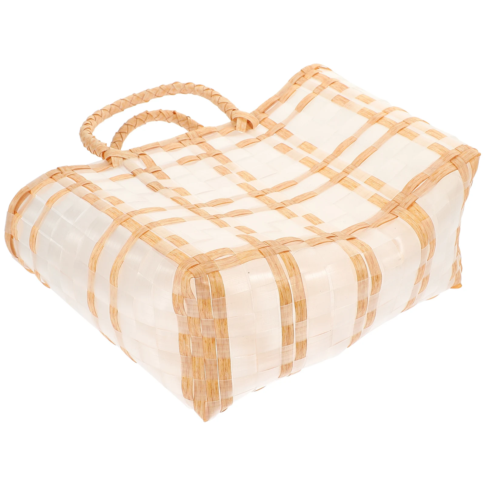 

1pcs Straw Woven Bag Large Capacity Lightweight Travel Beach Hiking Picnic Camping Daily Use Storage Pouch Portable Woven Pouch