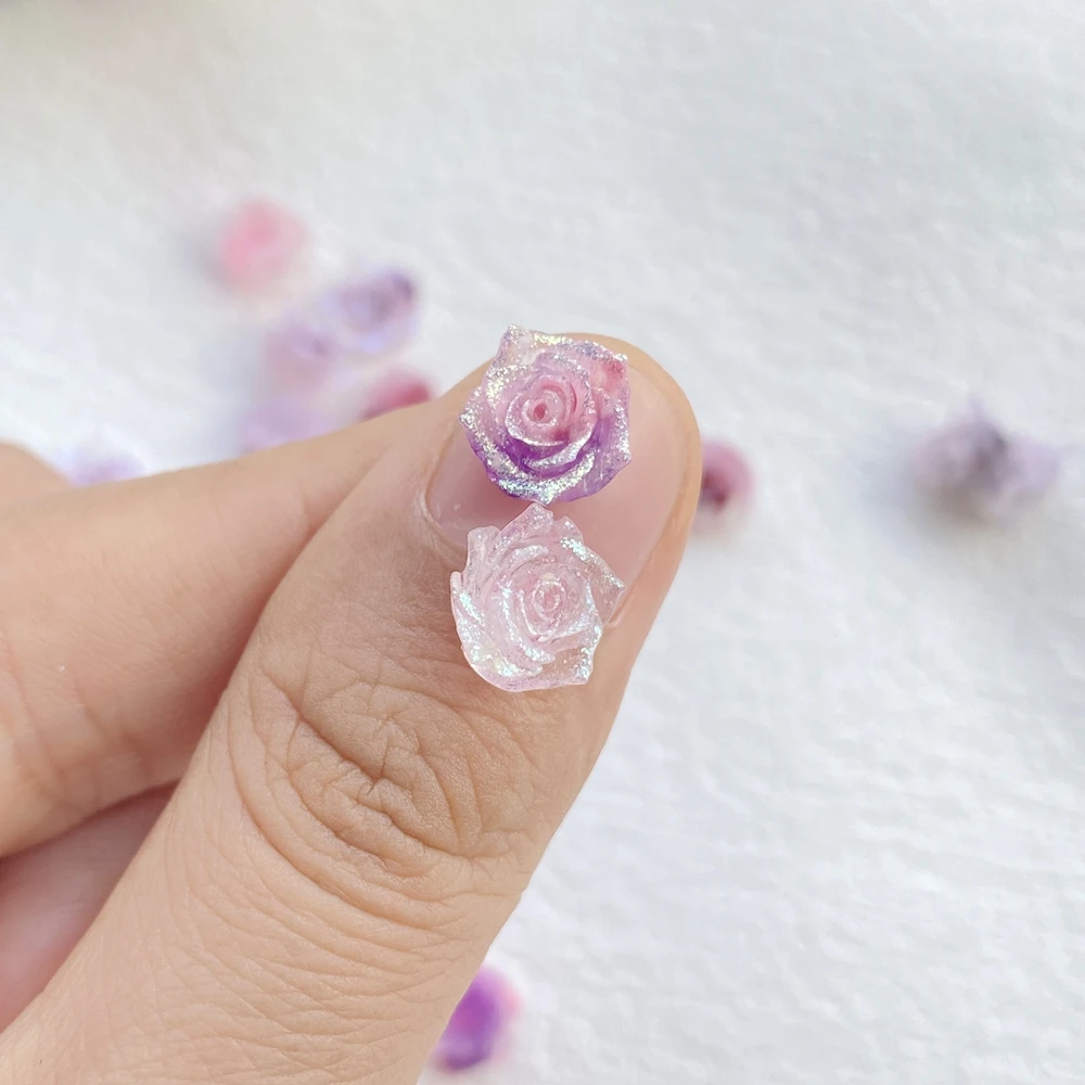 50Pcs Mixed Nail Art Resin Cartoon Floret Series Designer Charms Rhinestones DIY Craft For Nail 3D Decorations Jewelry image 3