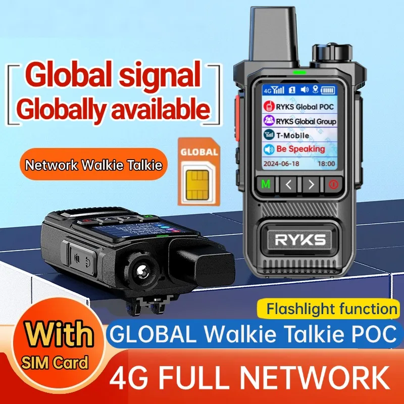 Poc Radio Global 4G Walkie Talkie 5000Km Long Range Camping Two Way Ham Radio Incompatible Zello Dmr Baofeng Uv5R Quansheng Tk11
