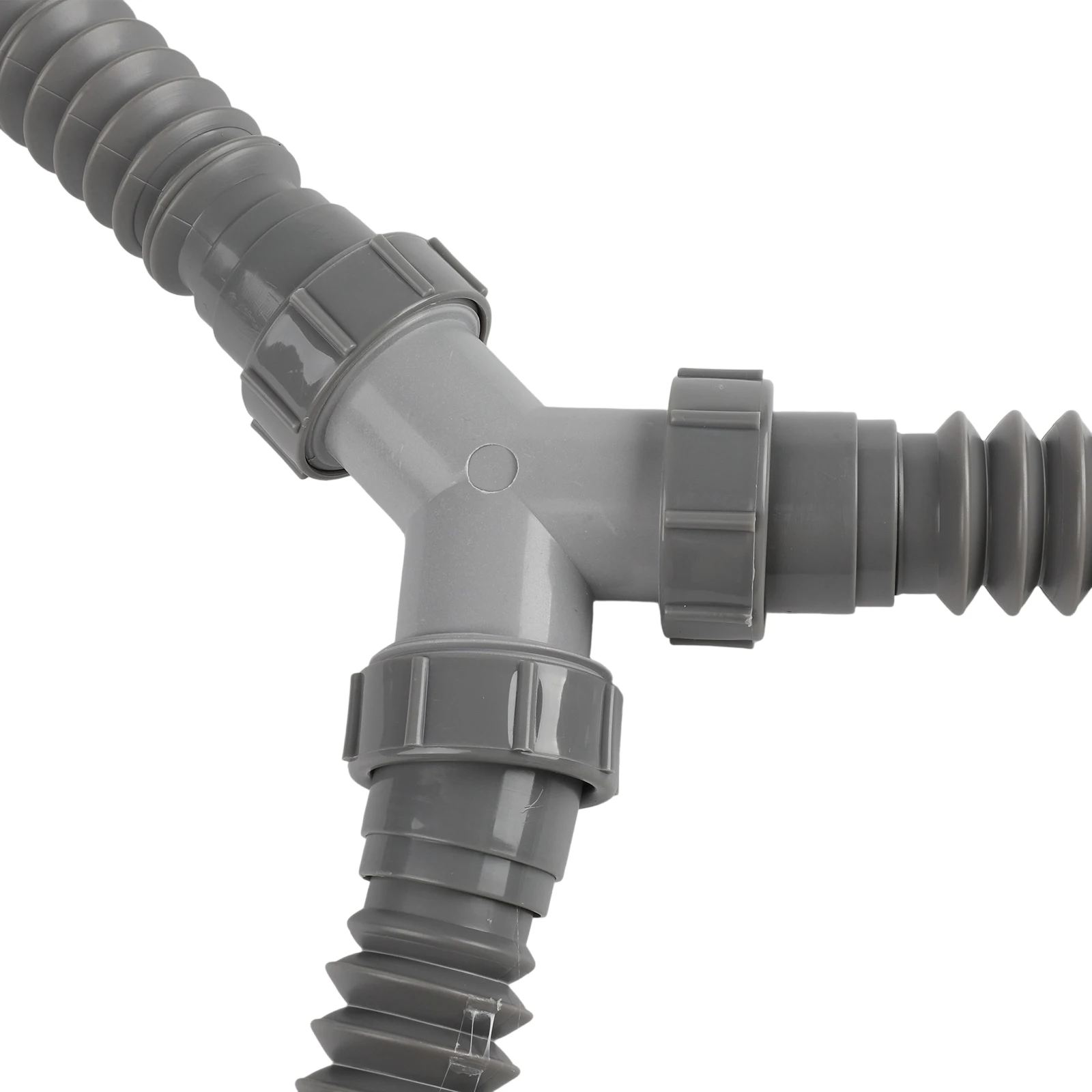 Flexible Sink Drain Kit Adjustable 20-80cm P Trap With Adapter For Double Basin Kitchen Bathroom Plumbing System Gray