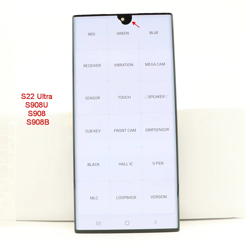 With defects For Samsung Galaxy S22 Ultra 5G S908U S908 S908B  LCD Display Touch Screen Digitizer Assembly Parts 100% testing