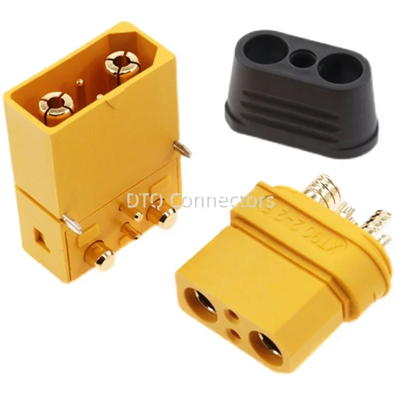 5pcs Amass XT90IPW-M connector power supply male and female connectors Horizontal PCB charging interface With signal needle