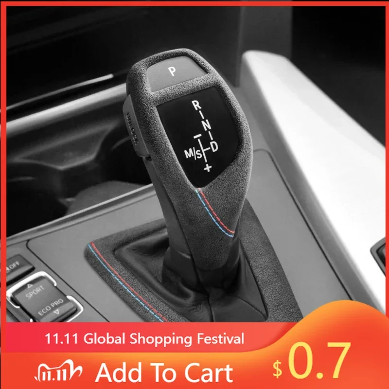 

Внутренние наклейки на ручку переключения передач автомобиля, панель для BMW F20 F30 F10 F31 F32 F36 F34 F22 X3 X4 X5 X6, изготовленная из алькантары, накладка на крышку Int