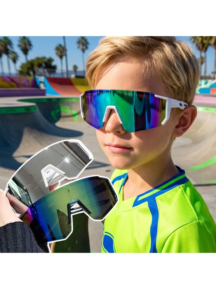 AliExpress MOYOKA Children Cycling Sunglasses UV400 Protection Boys Girls Sports Eyeglasses Outdoor Riding Goggles for Kids 3-10 Years