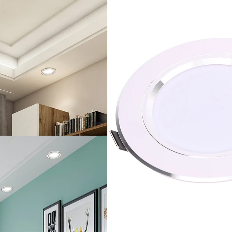 New 5W 9W 12W LED Downlight Round Panel Light Cold Warm White Spot Lamp 220V Ceiling Light Recessed Down Light Lighting