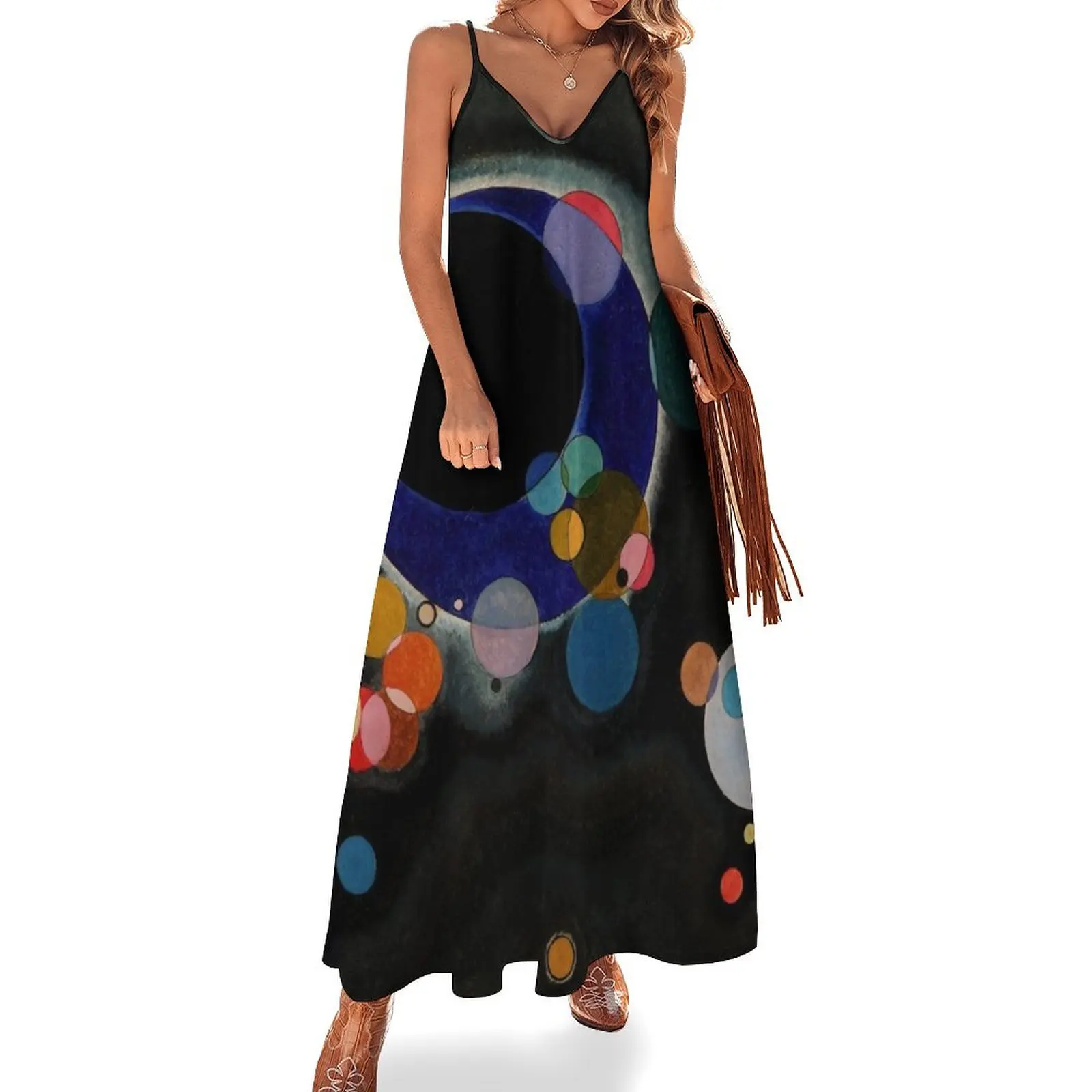 

Wassily Kandinsky - Several Circles - Bauhaus Art Sleeveless Dress women's fashion dresses Long dress woman