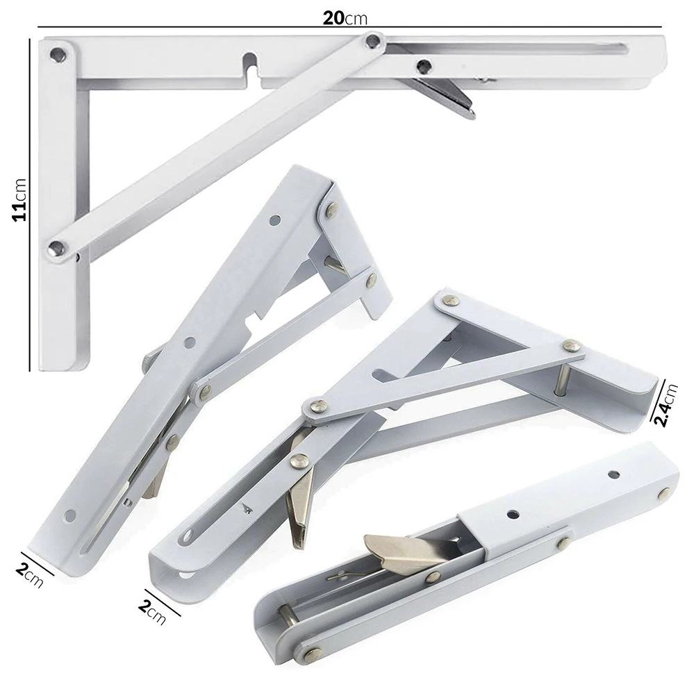

10 Inch Desktop Folding Bracket Wall Mounted Shelf Table Heavy Brackets for Duty Support Foldable Bench