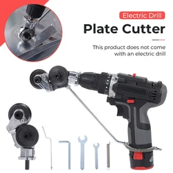 Electric Drill Plate Cutter Sheet Metal Cutter Tools Plate Punch Scissors for Cutting Steel Alloy Power Tool Machine Parts