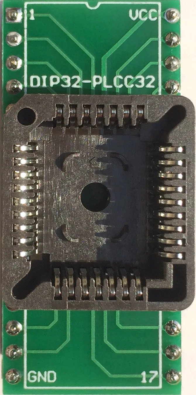 DIP32-PLCC32, Dual in-line PLCC, adapter, transfer seat