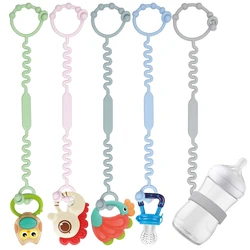 Baby Anti-drop Chain Silicone Pacifier Clips Infant Soother Chain Clips Baby Bottle Cup Toy Hanging Rope Anti loss Belt