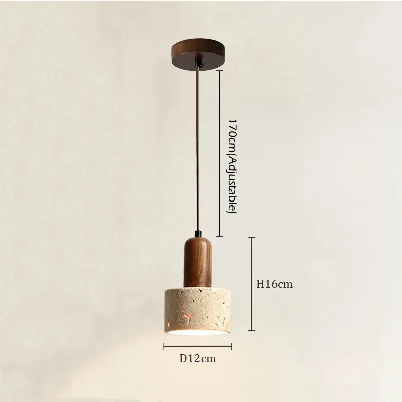 Moderno popolare Wabi Sabi Travertino Droplight sopra la scrivania da pranzo Cucina Isola Marmo giallo Ristorante Decor Lampada a sospensione Comodino
