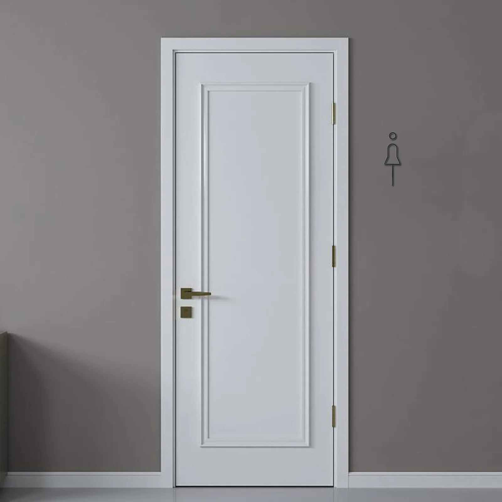 1Set Finish Wc Tür Rahmen Dekoration 3D Toilette Zeichen Männlich Weiblich Badezimmer Zeichen Langlebig Wasserdicht