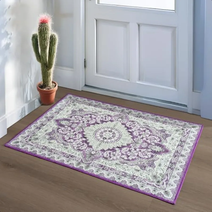 

Small Rugs for Entryway 2x3 Feet NonSlip Doormat Indoor Entrance Washable Area Rug Low Pile Throw Rugs for Entryway Bedroom Ki