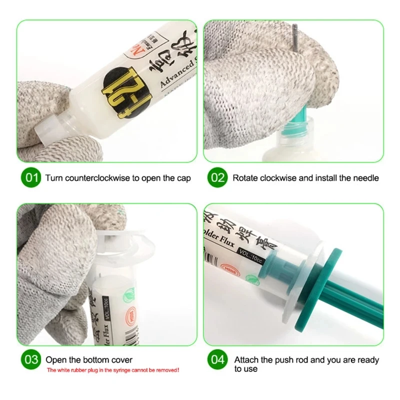 RELIFE F-21 10CC Advanced Solder Flux For PCB BGA Lead-Free Halogen-Free Rework Soldering Welding Syringe Emulsified Paste