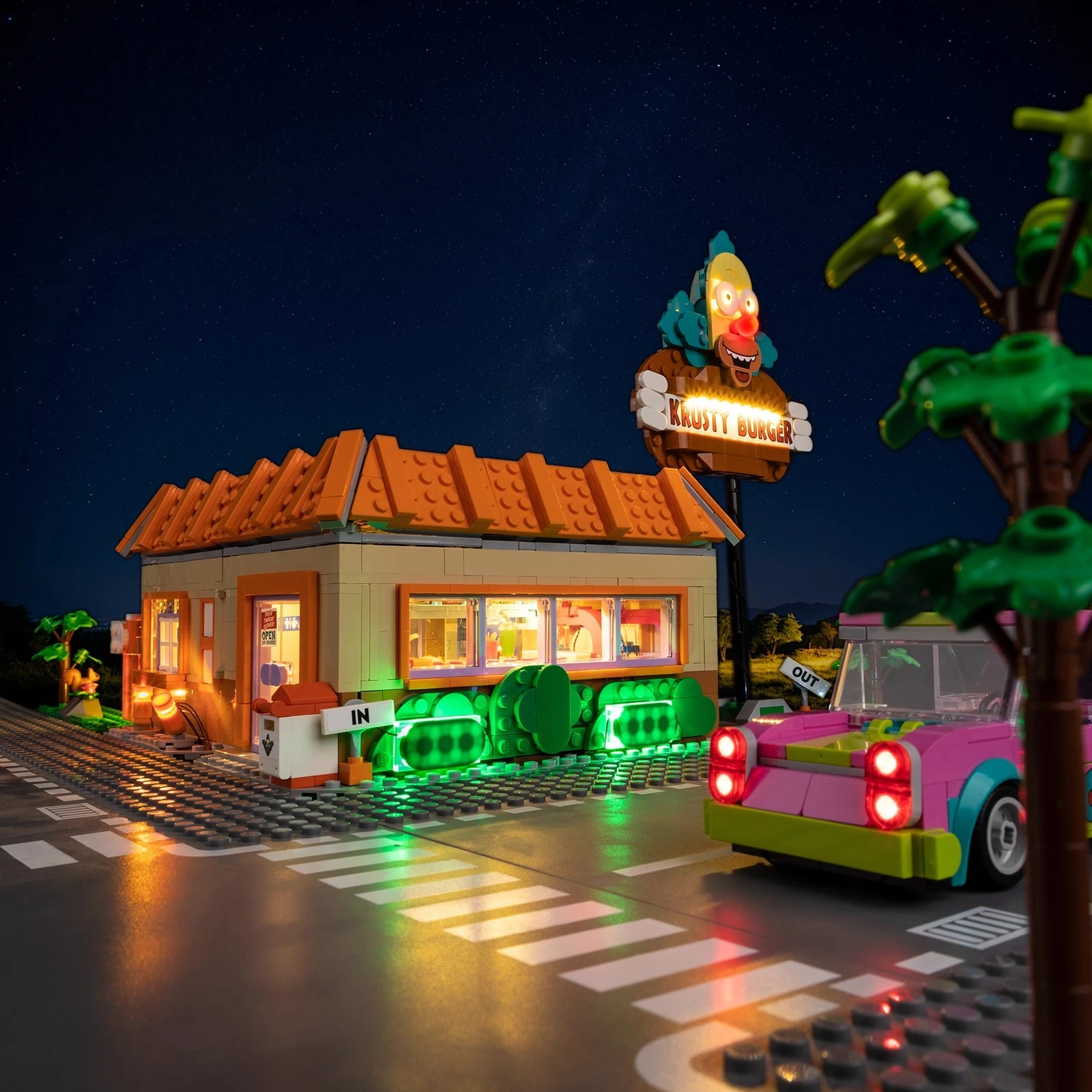 Conjunto de iluminação LED sem modelo adequado para LEGO The Simpsons Krusty Burger 10352 (não inclui blocos de construção)