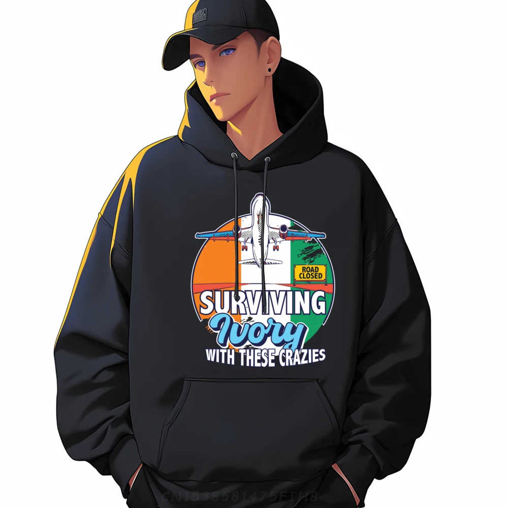 

Surviving Ivory With These Crazies Travel Ivory Coast Wholesale Hoodies 100 Pcs Oversized Hoodie Men