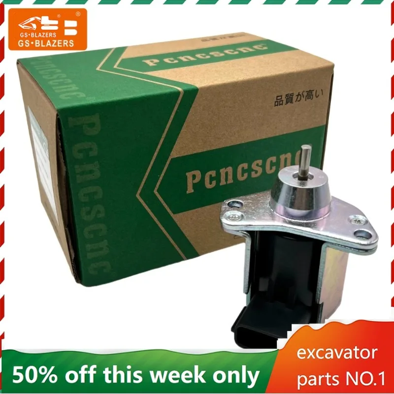 

1503ES-3TNA72 119285-77952 Excavator Fuel Shut Off Solenoid Valve 12V for Yanmar 3TNE78 3TNE82A 3TNE88 3TNA72 Engine