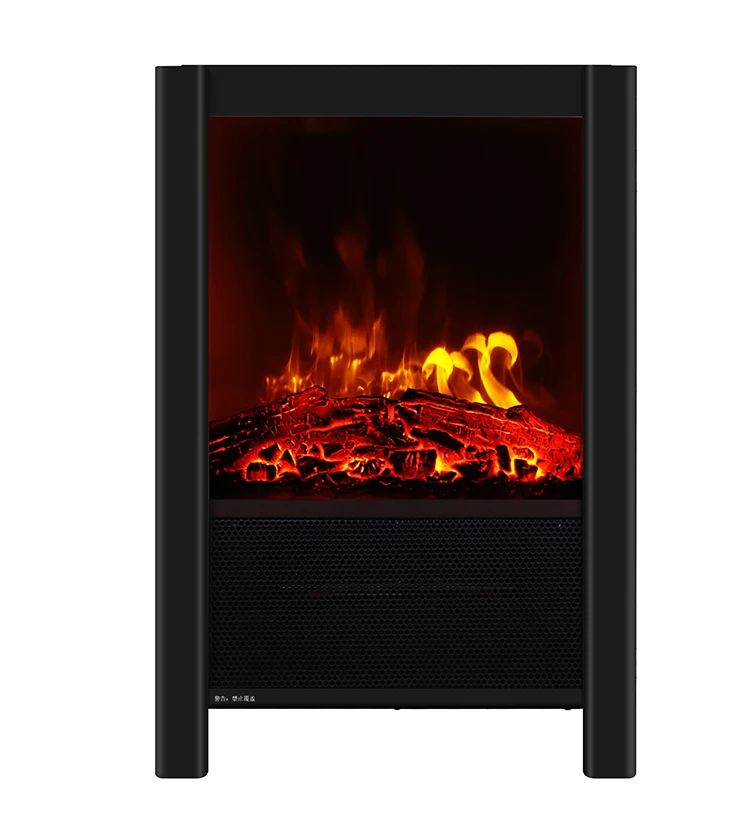 Mini Electric Fireplace Insert Freestanding LED Decorative and Adjustable Flame Brightness