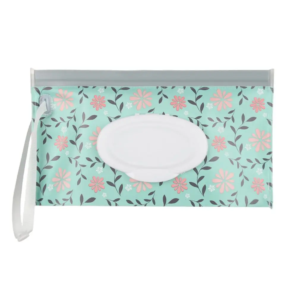 1pcs Cute Fashion Flip Cover Portable Carrying Case Baby Product Tissue Box Wet Wipes Bag Cosmetic Pouch Stroller Accessories