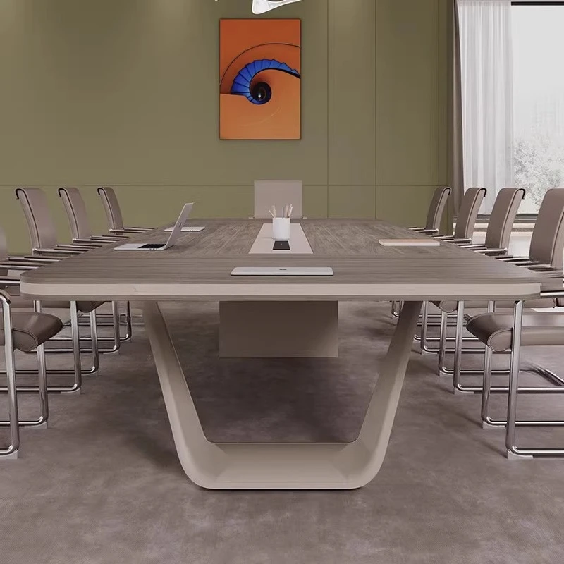 

Conference Table Training Office Furniture Long Table, Rectangular Table Office, Large Simple Modern Negotiation Table and Chair
