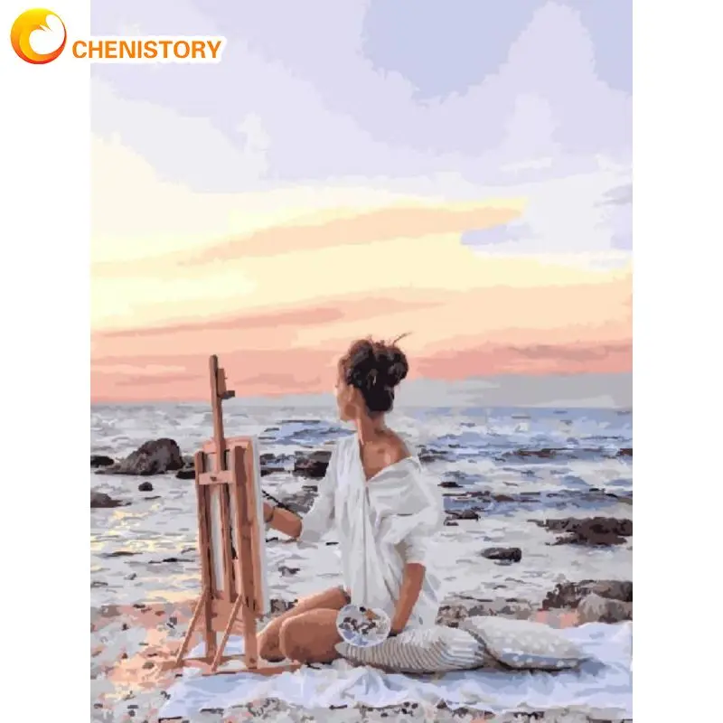 

CHENISTORY Modern Paint By Numbers Frame Sexy Woman Picture Coloring Handpainted Diy Gift Art Pictures Home Decoration