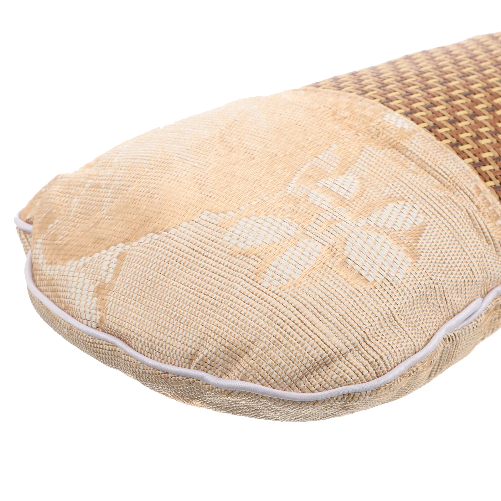 

Wormwood Filled Neck Roll Pillow Ice Silk Fabric Ergonomic Summer Pillow for Neck and Lumbar Support Pain Relief