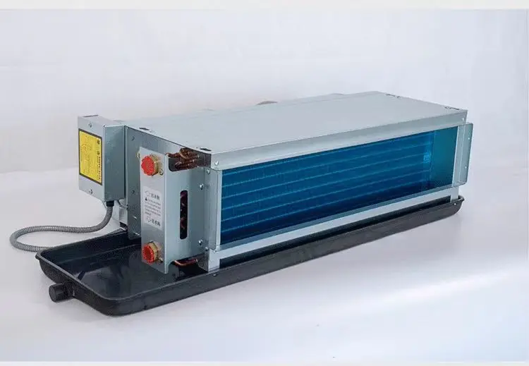 Efficient concealed fan coil unit for both cooling and heating purposes