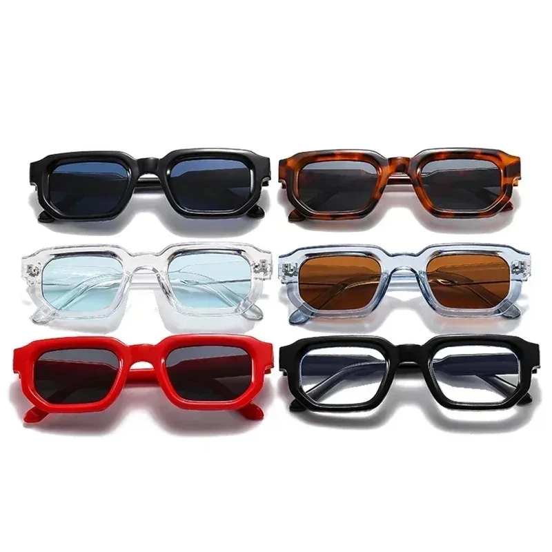 Fashion Square Sunglasses For Women Men Retro Luxury Designer Clear Lens Sun Glasses Shades UV400 Gafas De Sol view 3