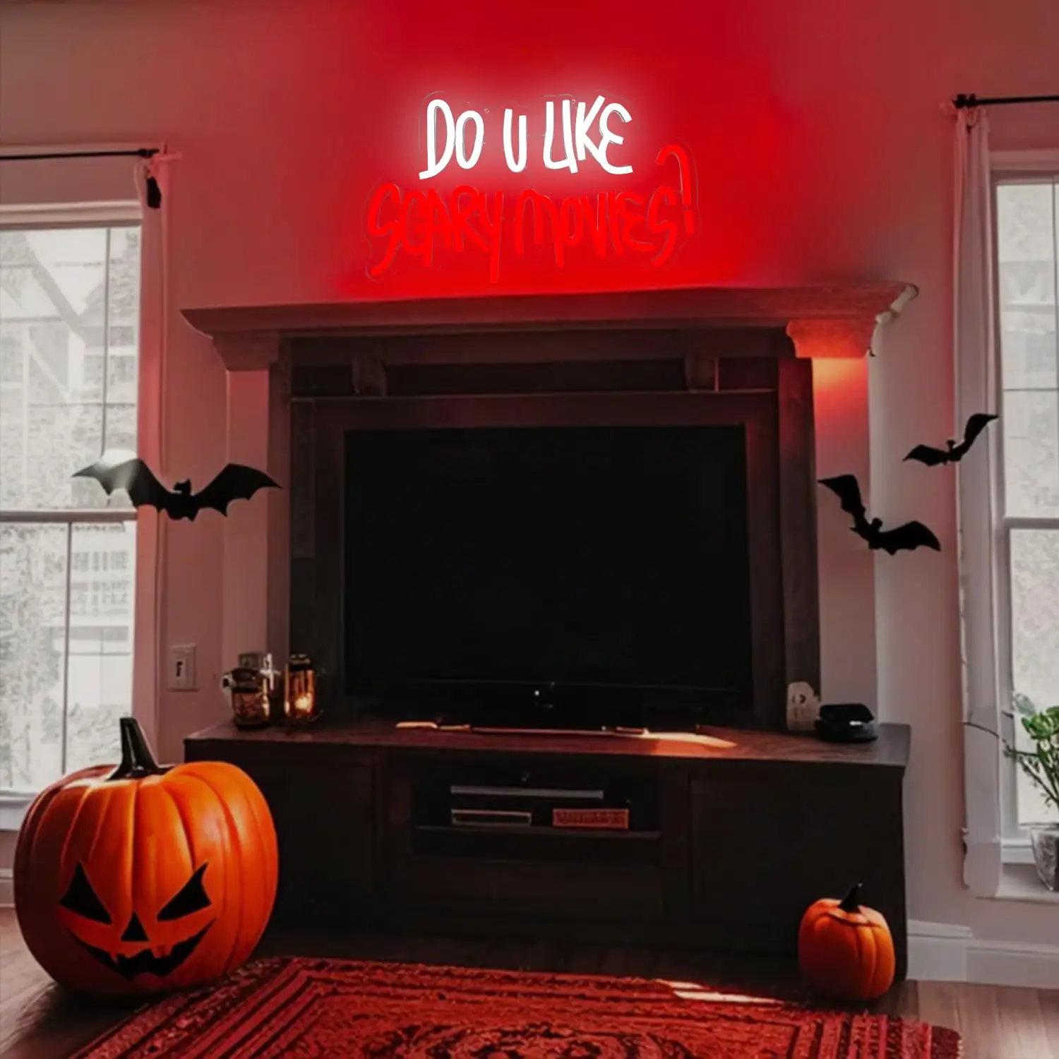 Do You Like Scary Movies Neon for Wall Decor Halloween Decor Horror Movie Party Man Cave Party Gifts Halloween Decoration