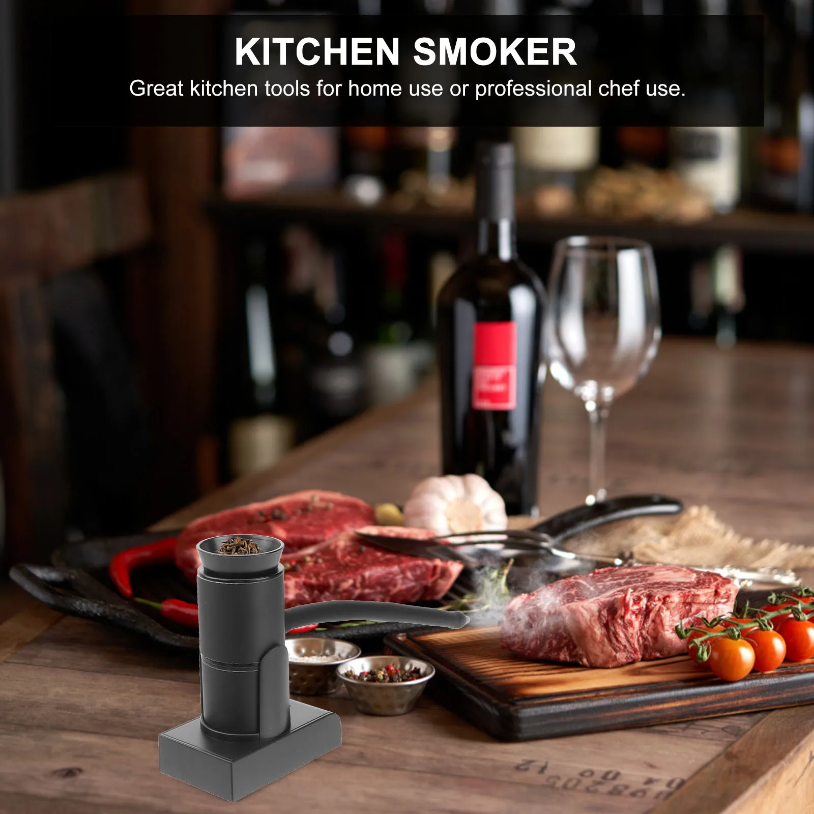 

1Set Smoke Infuser Handheld Kitchen Smoker Food Smoke Generator Molecular Cuisine Cocktail Steak Tool Kitchen Smoker