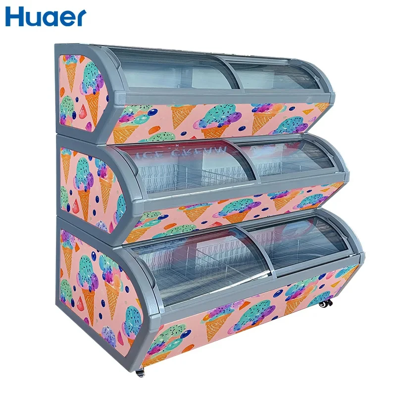

custom.Convenience Store Combined Popsicle Top Display Cabinet Hard Serve Freezer