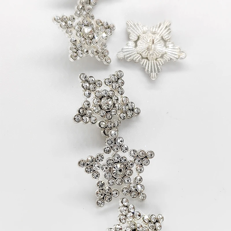 زر مطلي بالفضة لمعاطف ذاتية الصنع ، أزرار معدنية ، جودة عالية ، بيع بالجملة ، عرقوب خياطة ، تصميم نجمة ، 20 فضفاض #3