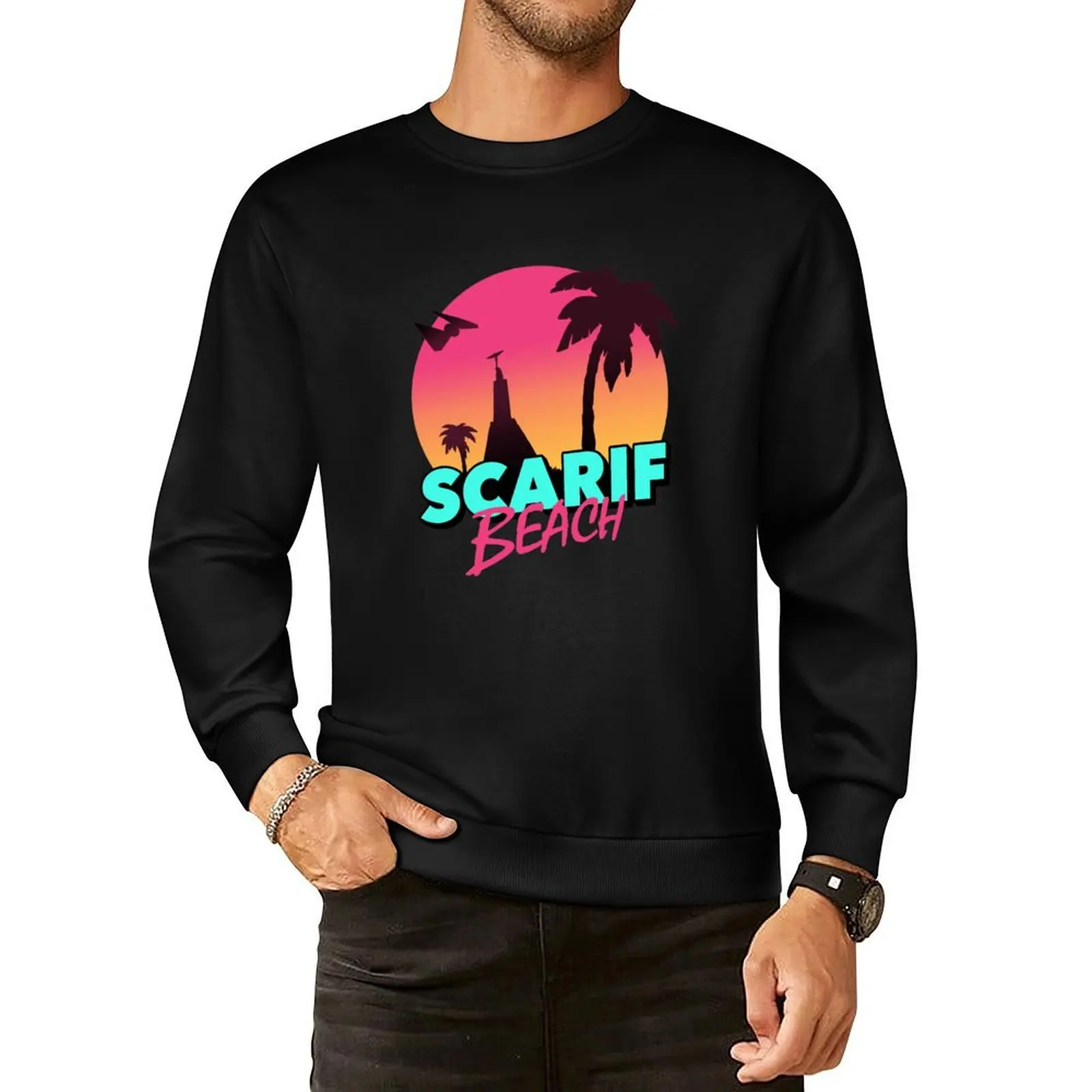 

Scarif Beach Pullover Hoodie anime clothes blouse aesthetic clothing autumn sweatshirt