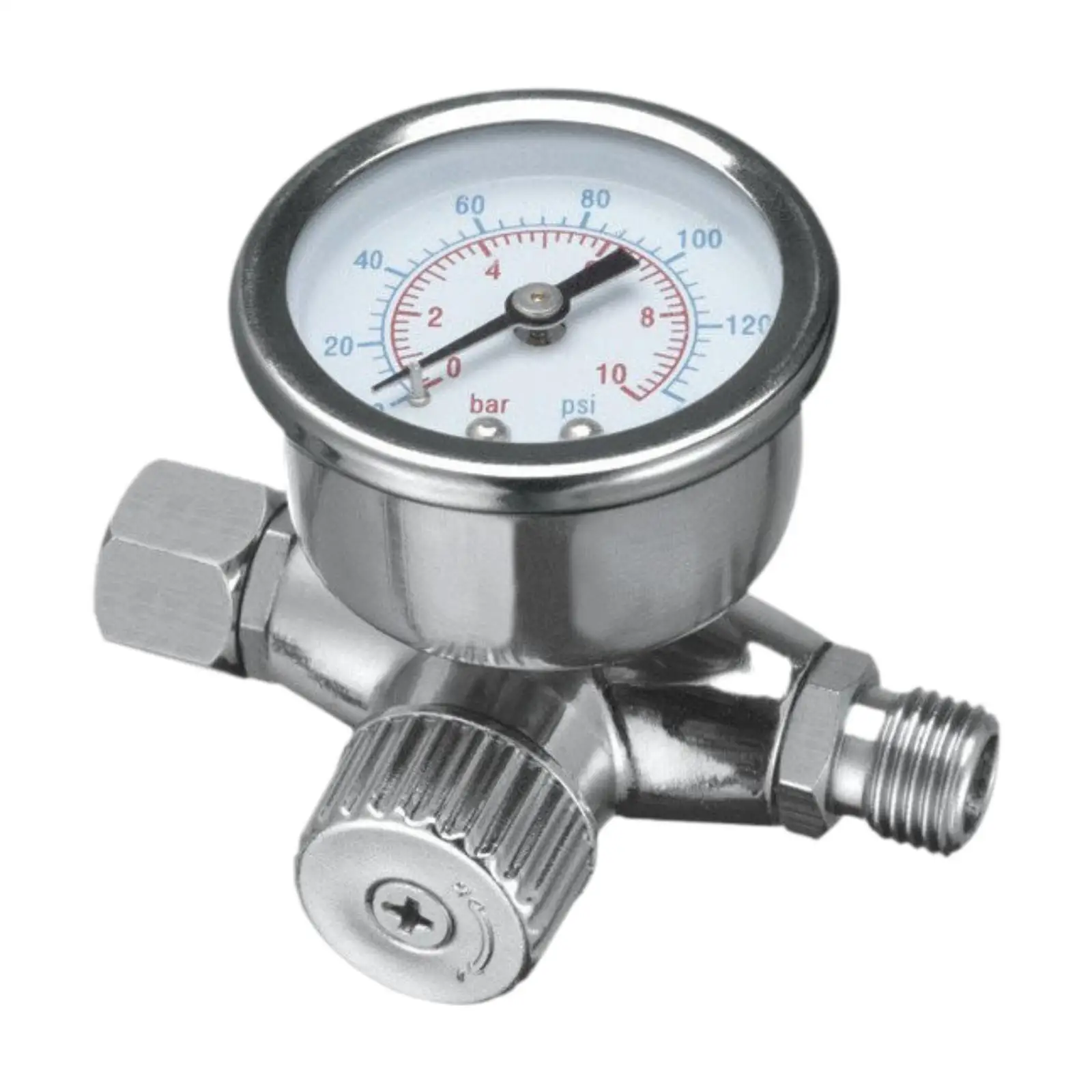 תרסיס כלי אוויר הרגולטור עם מד 1/4 אינץ אוויר כניסת אוויר לשקע מקצועי מתכוונן חלקי תיקון החלפת 0-140 psi