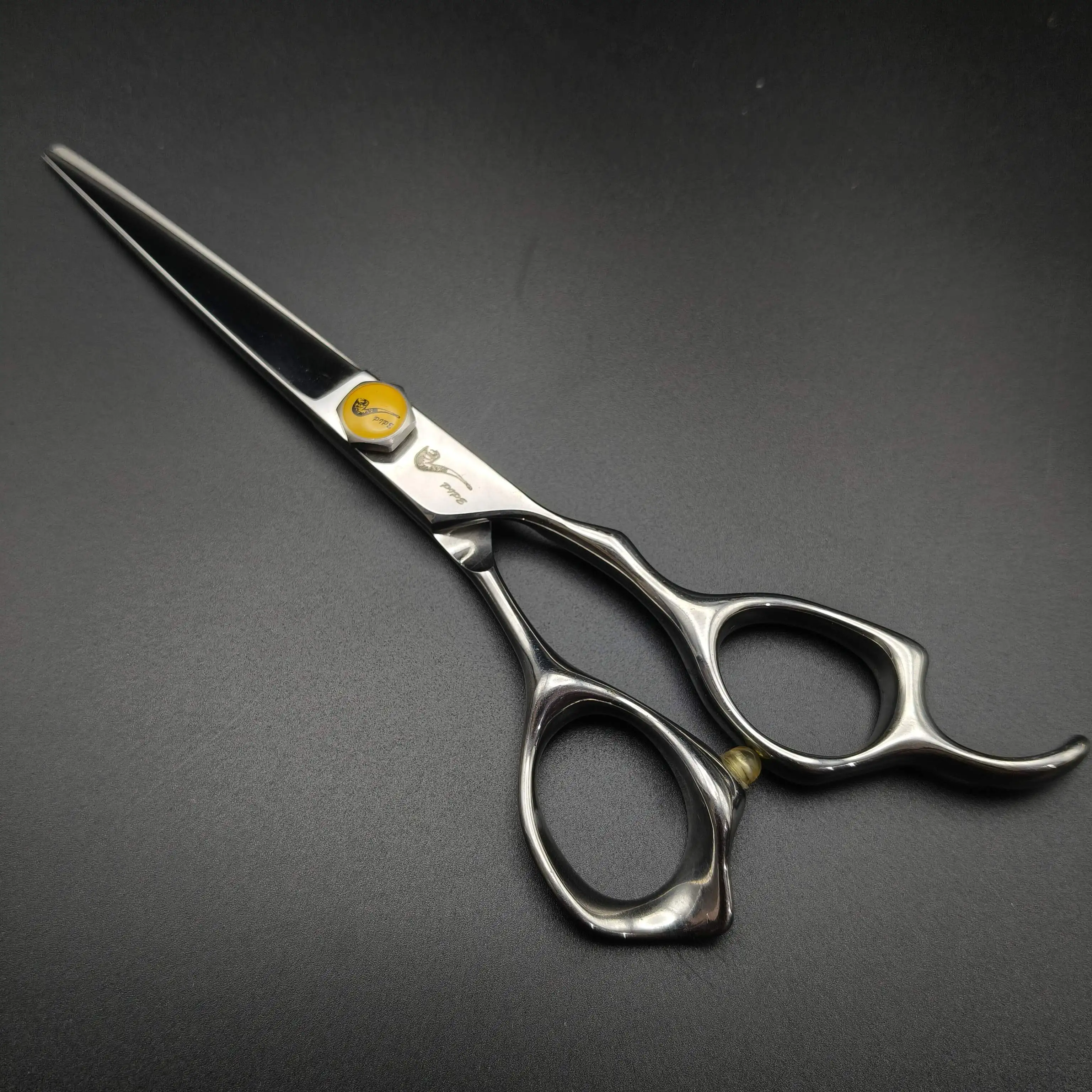 Freelander 6,0-Zoll Professionelle Friseurschere aus 440C Edelstahl mit Damaszener-Muster, Dünne Schere für Friseursalons – Detail 7