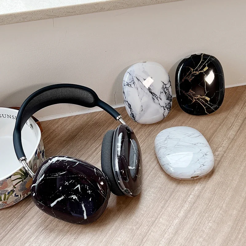 Защитный чехол с мраморным рисунком для наушников Apple Airpods Max, чехол для наушников с защитой от царапин, аксессуары для наушников